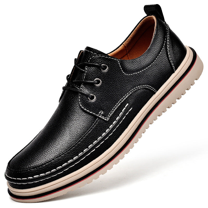 Handmade Genuine Leather British Style Martin Boots - Black & Brown, Sizes 38-44
