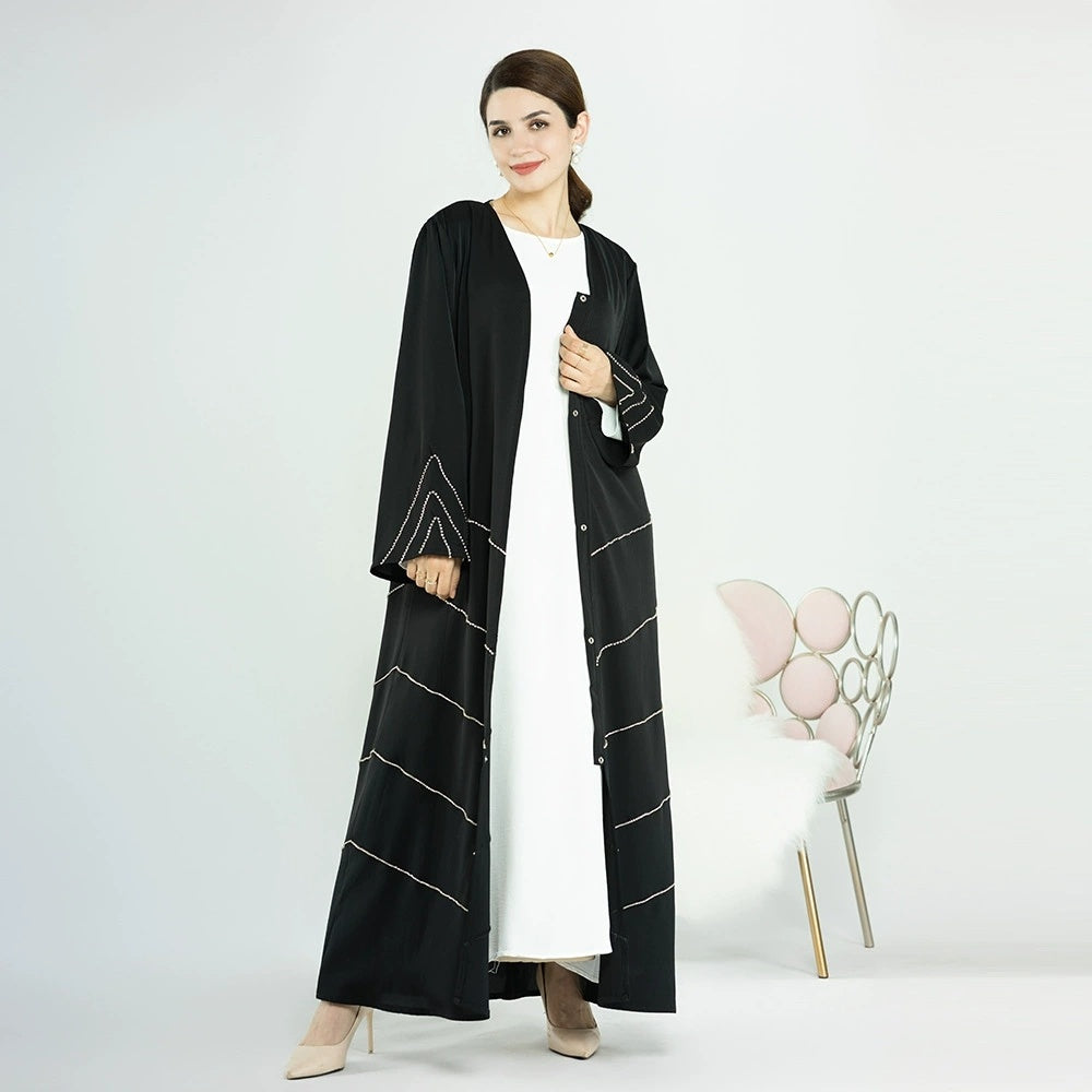 Ethnic Style Heavy Industry Beaded Robe for Middle East’s Women