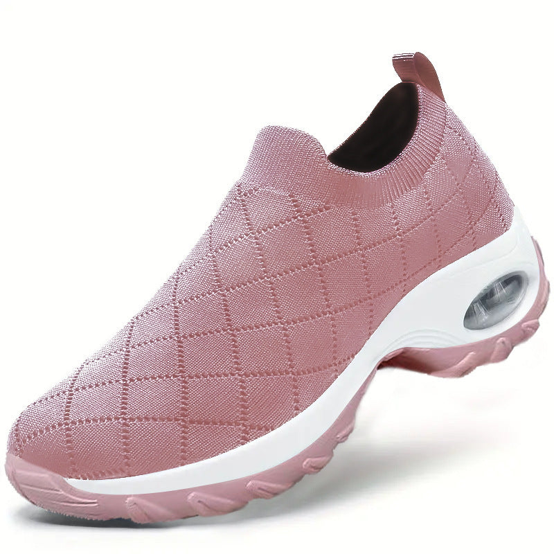 Chaussures décontractées à enfiler à carreaux multicolores pour femme