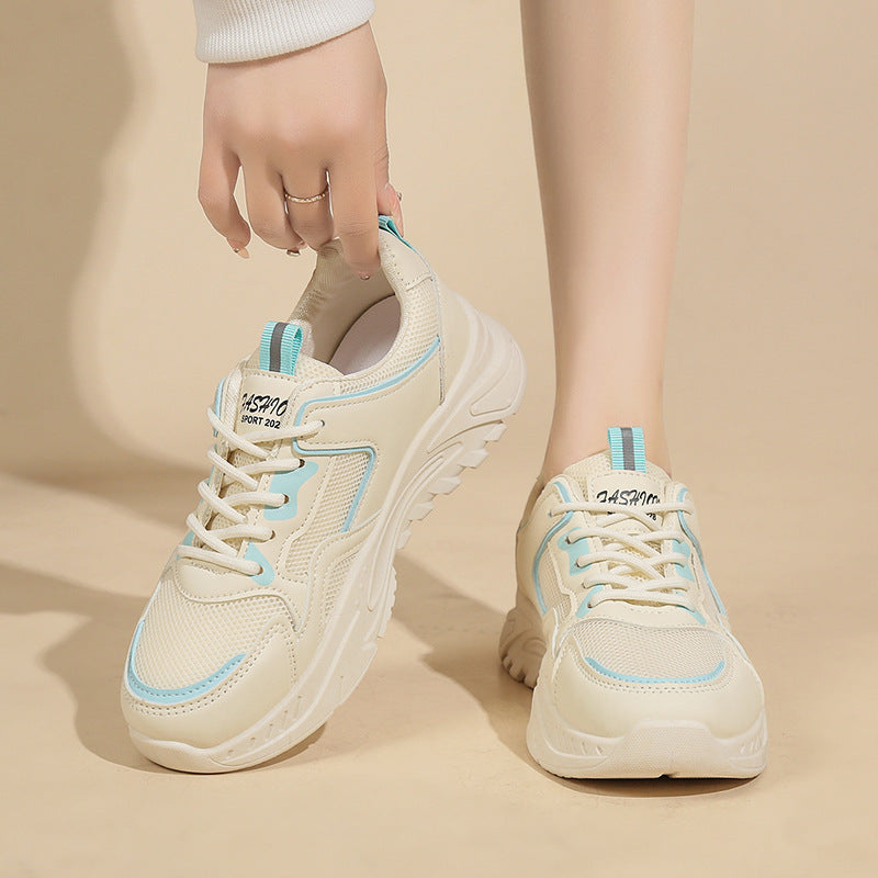 Chaussures de sport mi-montantes Cortez en maille pour femme avec semelle épaisse en caoutchouc