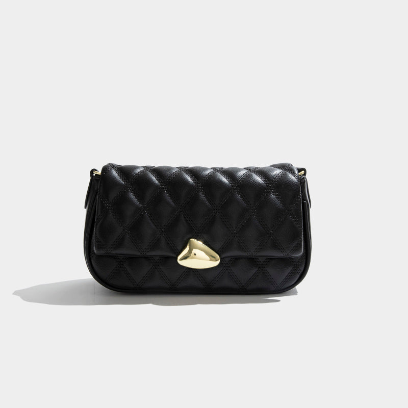 Ladies Candy Color PU Leather Rhombus Chain Shoulder Bag