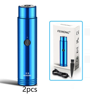 Mini rasoir électrique portable rechargeable avec tondeuse à double lame