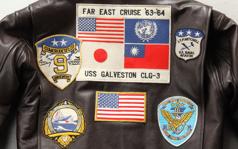 Men's Embroidered Leather Leather Motorcycle Jacket