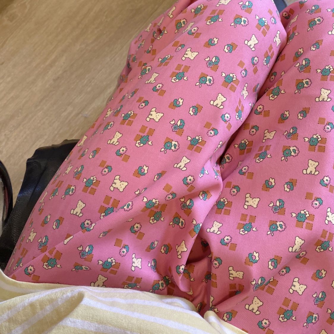 Cute Cartoon Milk Silk Pajama Pants for Women – Loose, Casual, Spring & Autumn