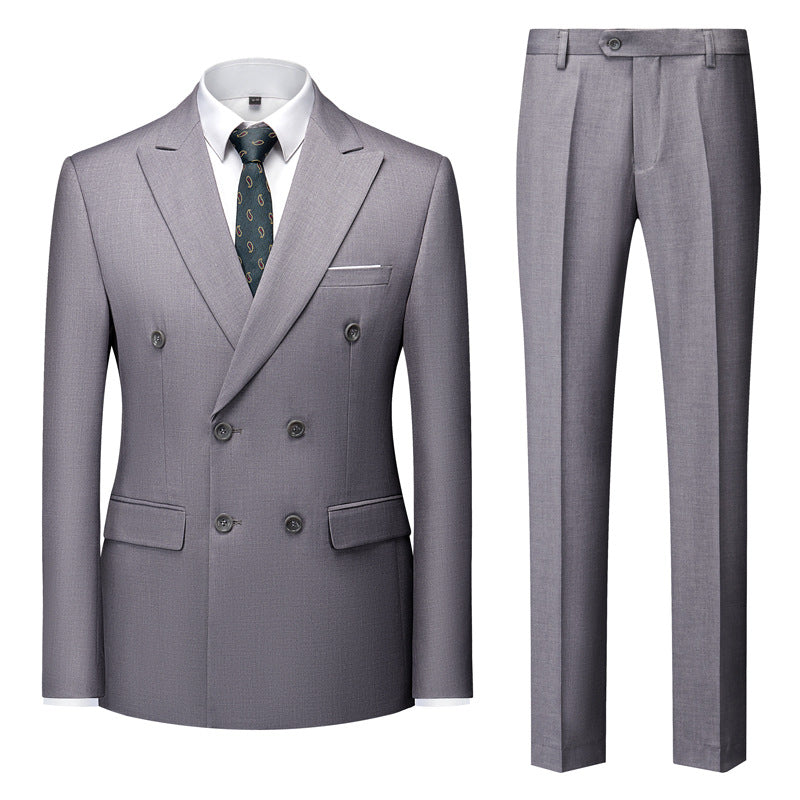 Men's Fashion Casual Solid Color Corduroy Two-Piece Set