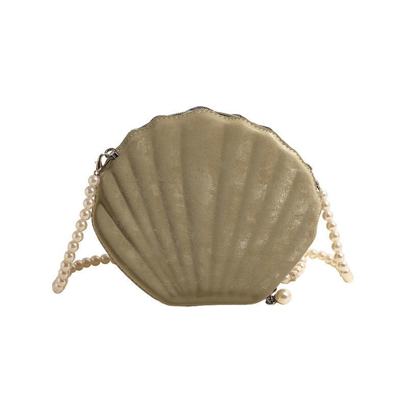 Shell Fashion Women's PU Shell Crossbody Shoulder Bag with Chain