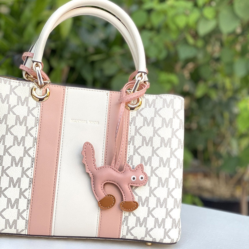 Mini Cat PU Leather Bag Pendant 8.5x9cm