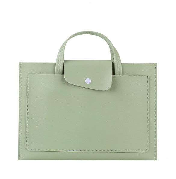 Business Leisure Laptop Bag PU with Plush Lining 36x25cm