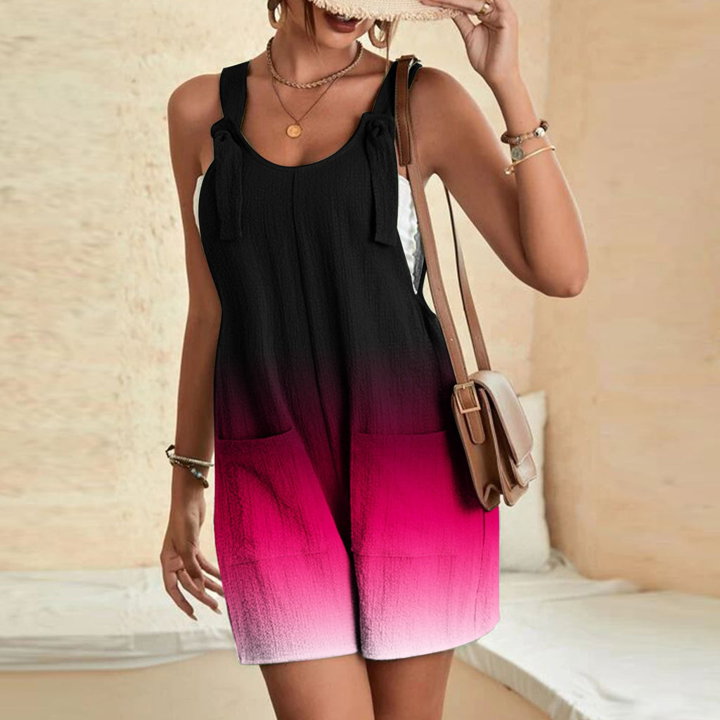 Printed Casual Suspenders Pants for Women