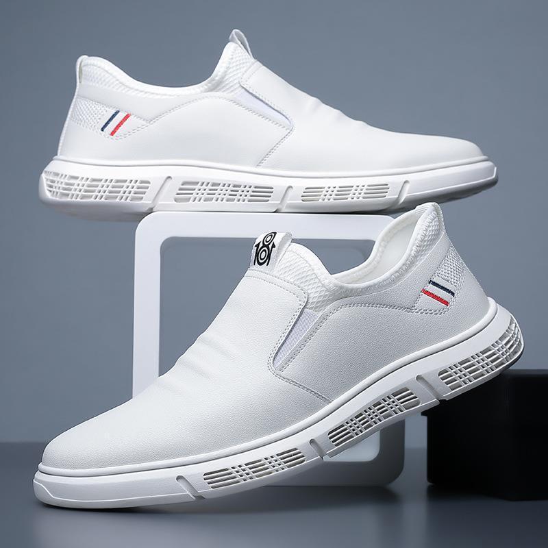 Men's Black White Casual Flats Walking Shoes