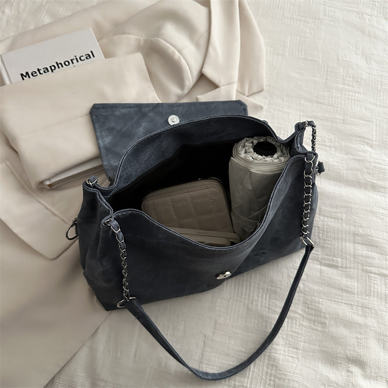 Women's Large Capacity Stylish PU Chain Crossbody Bag 28.5x20x9cm
