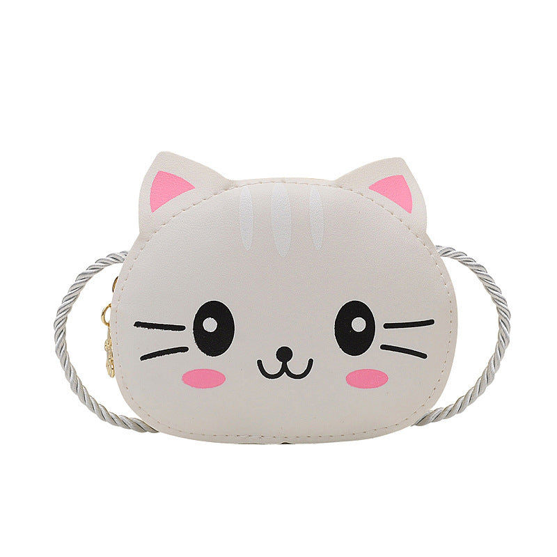 Mini sac à bandoulière mignon en dessin animé avec fermeture éclair pour enfants