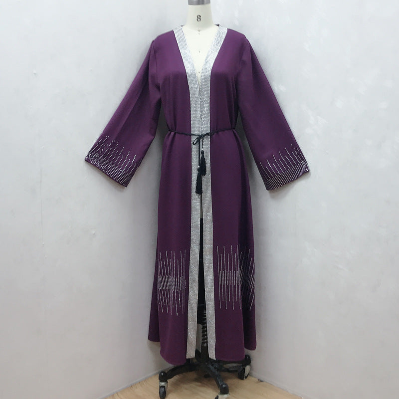 Cardigan Robe With Diamonds And Hot Diamond Arabian Women’s Dress