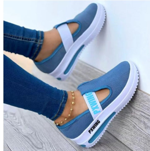New Single Shoes Round Head Shaking Bottom Women's Sports