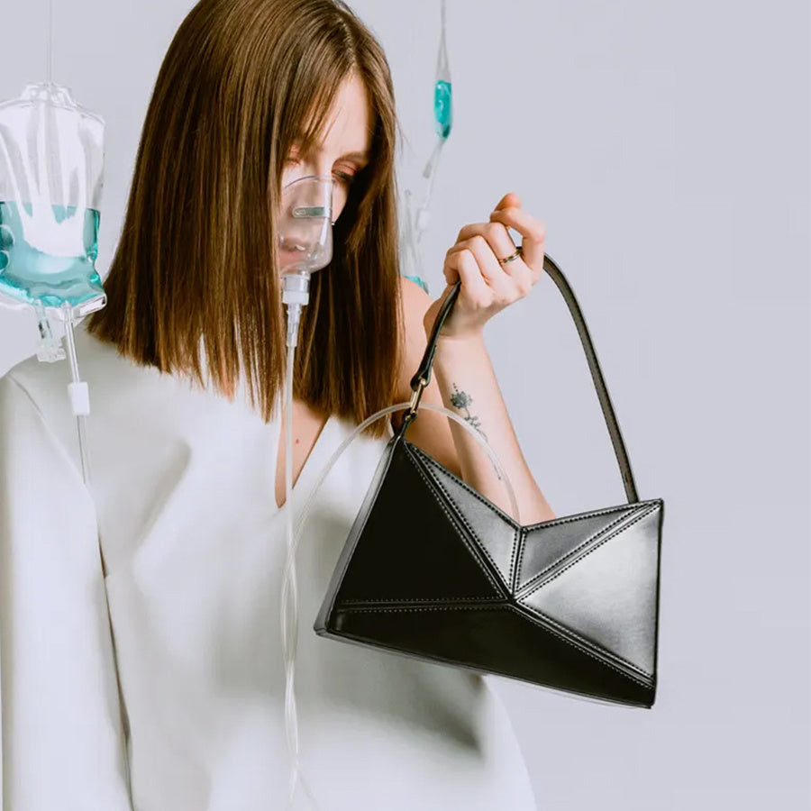 Plain Color Patchwork One-shoulder Bag