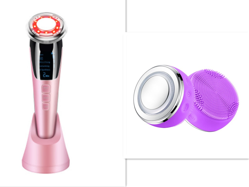 Ultrasonic LED Photon Vibration Light Therapy Micro-Current Beauty Massager