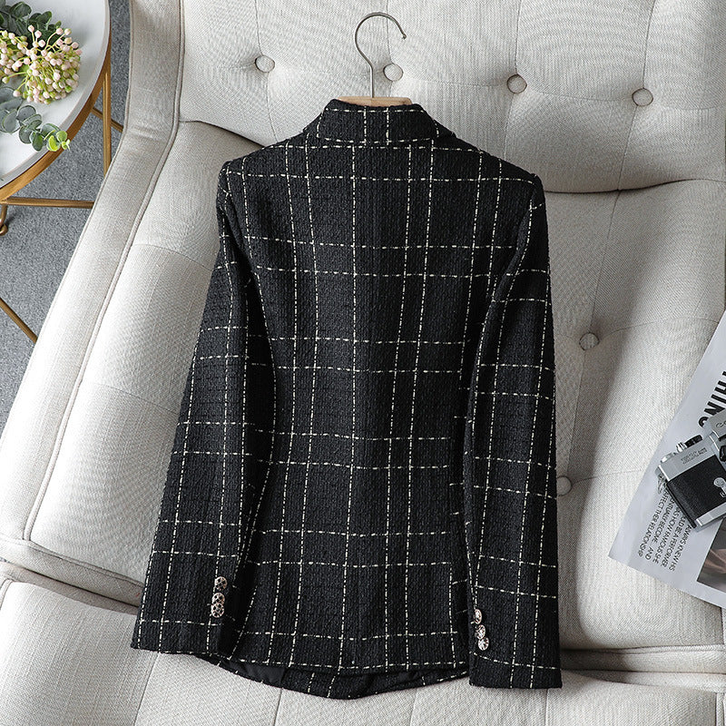 Foreign Tweed Slim Suit Collar Coat Lightly Dressed