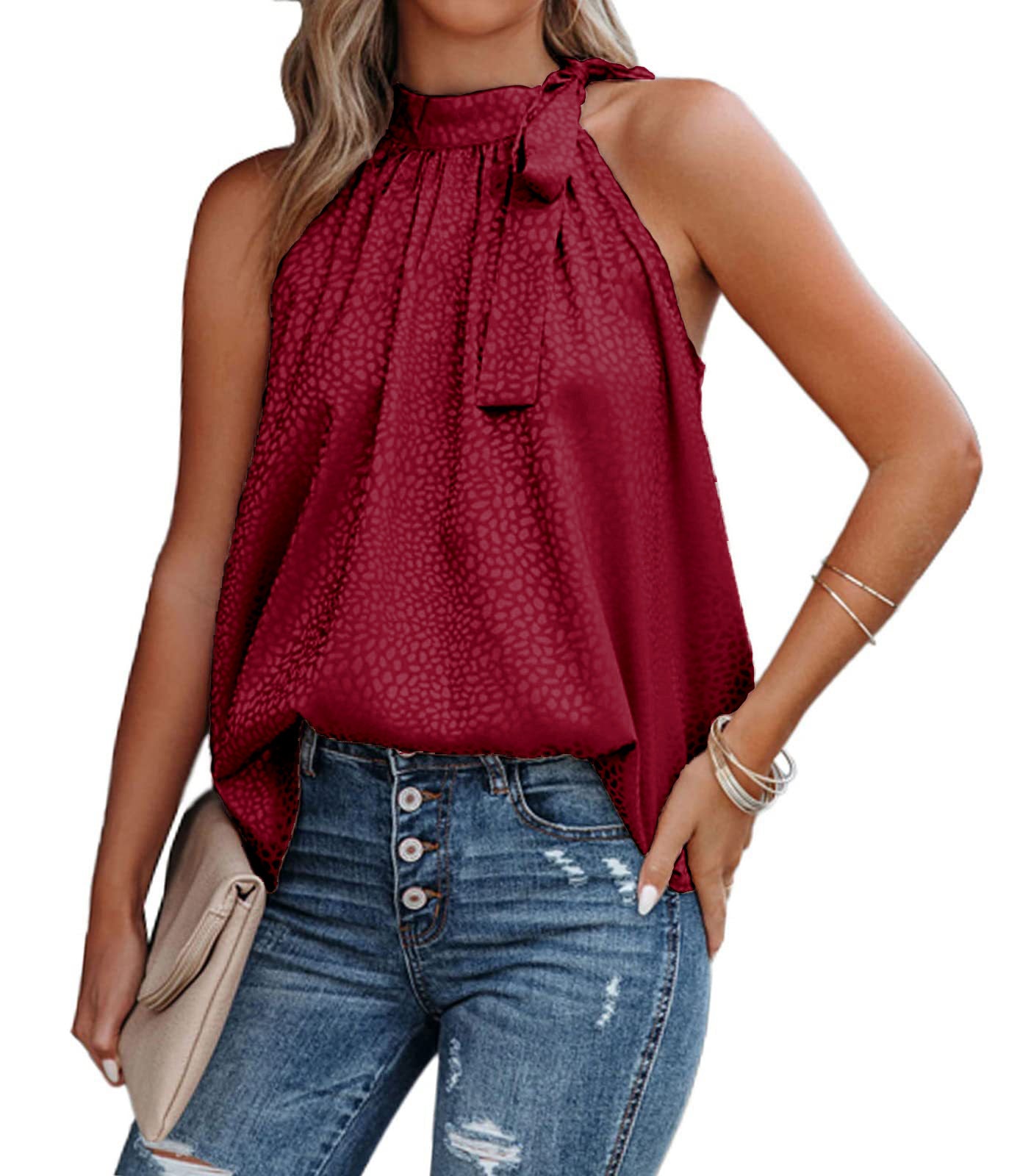 Women's Leopard Print Sleeveless Polyester Vest