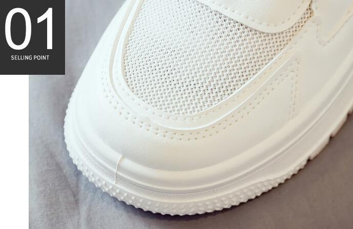 Women's Mesh Breathable Casual Sports Shoes Mid Heel