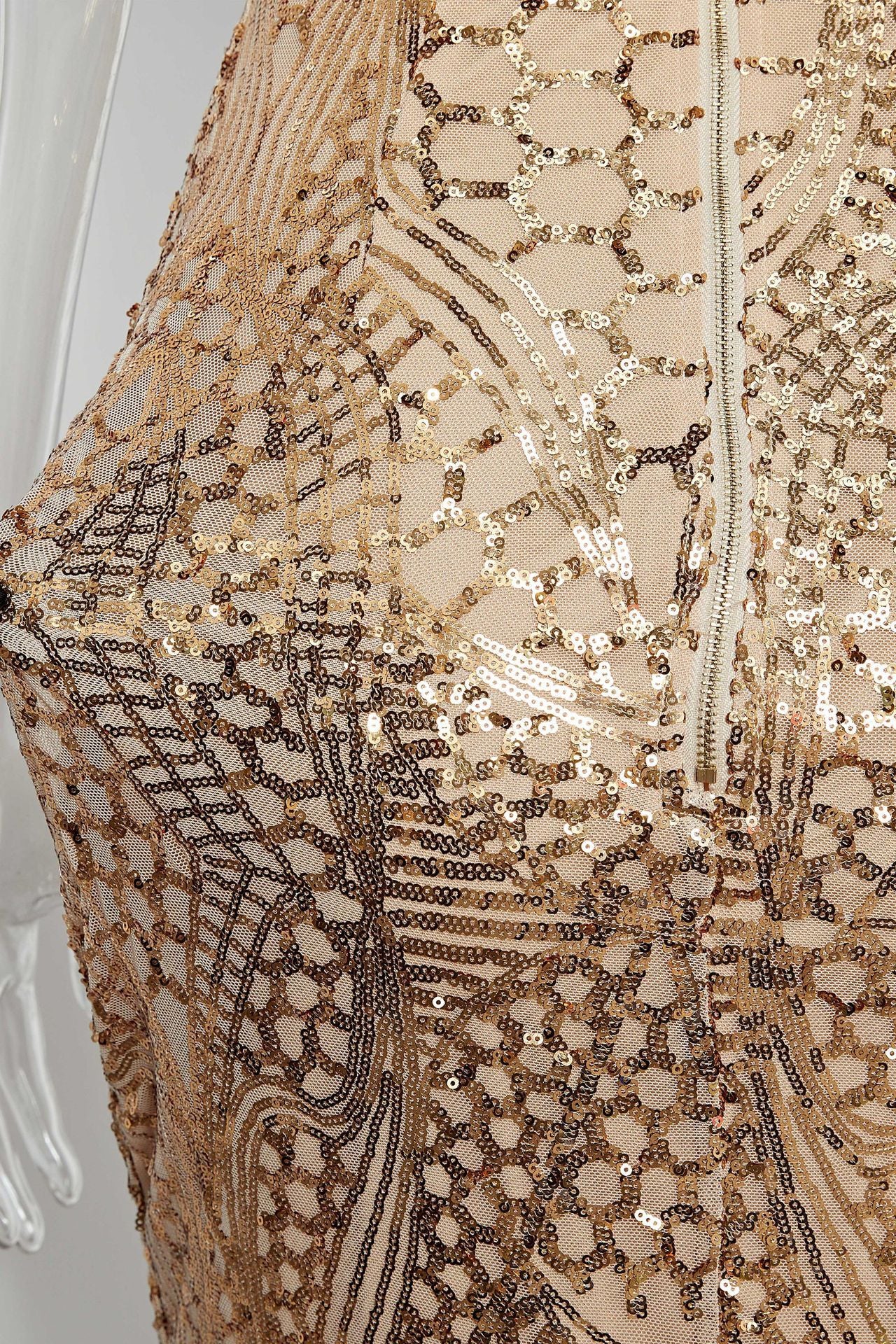 Women's Sequined Tube Top Dress Mop