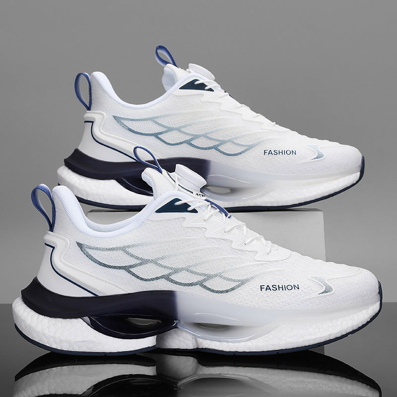 Rotating Button Men's Running Sneakers Lightweight Breathable