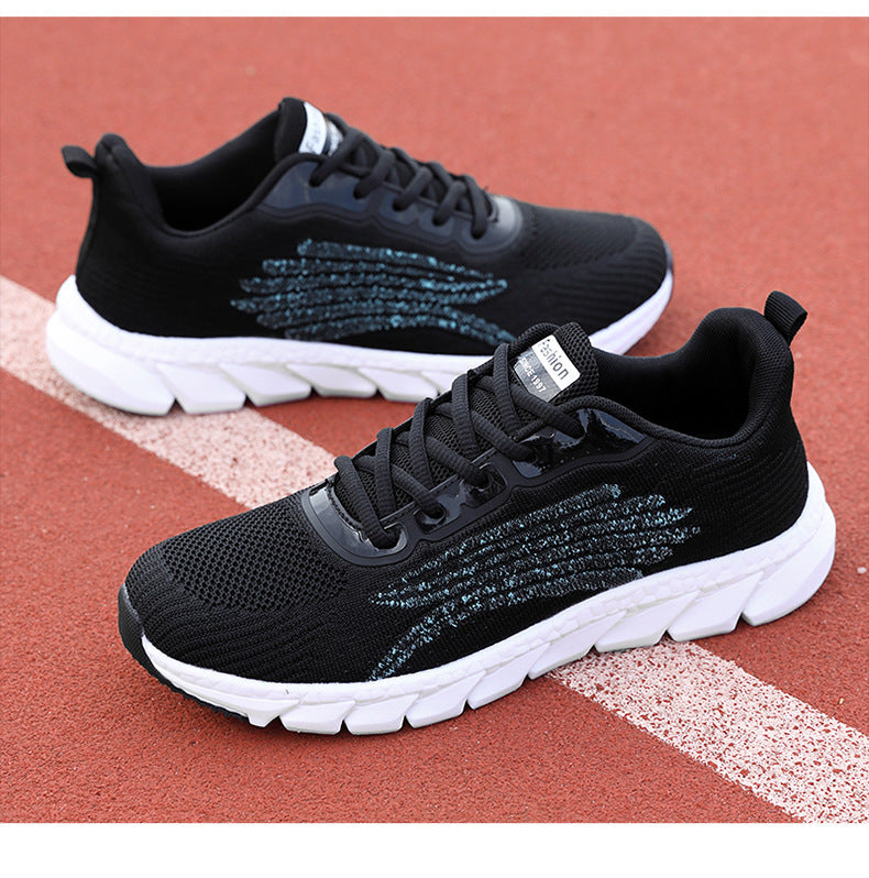 Baskets de course unisexe Flyknit respirantes Chaussures basses décontractées