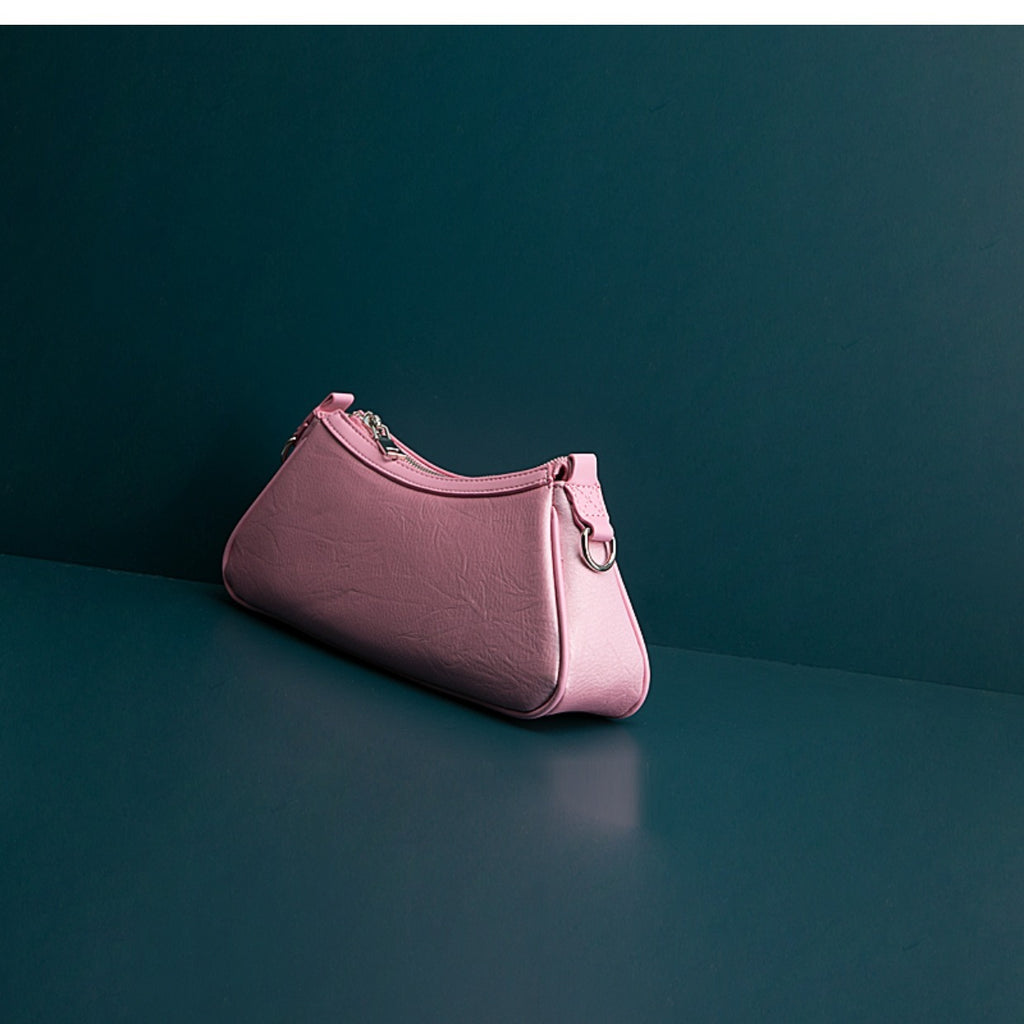 Sac à bandoulière décontracté en cuir de vachette, style niche, avec chaîne
