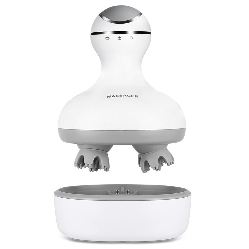 Masseur de tête électrique portable portable pour physiothérapie du cuir chevelu, griffes en silicone souple étanches