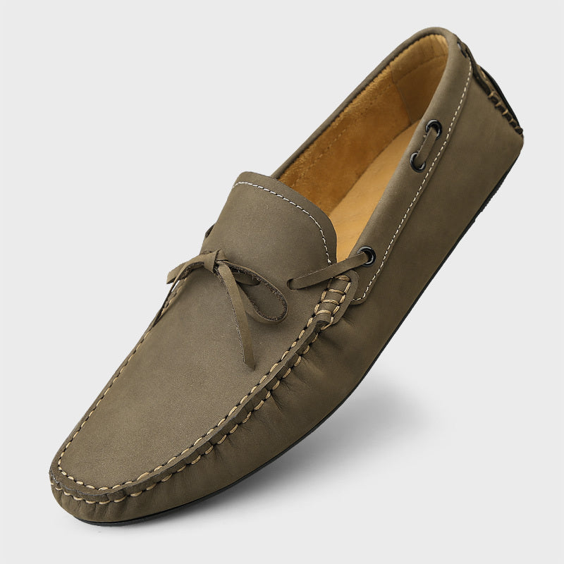 Chaussures décontractées pour homme Gommino en polyuréthane à enfiler, talon plat bas
