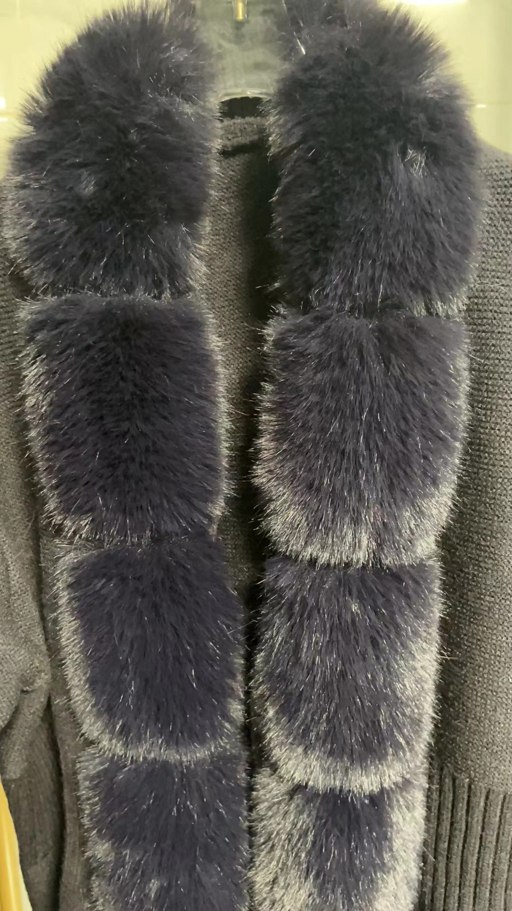 Gilet en Tricot Femme avec Manches Amovibles Couleur Unie Patte de Boutonnage