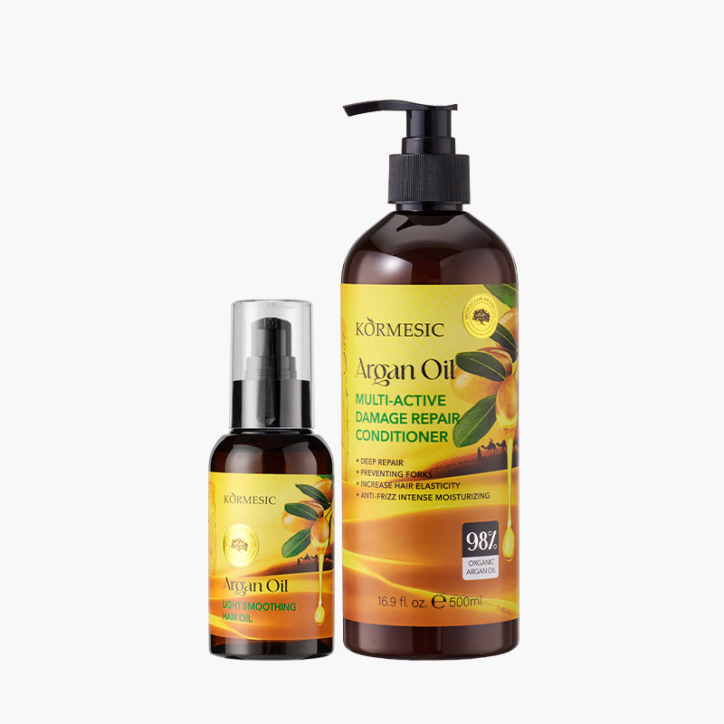 Huile capillaire légère et lissante à l'huile d'argan marocaine KORMESIC 110 ml - Soin complet