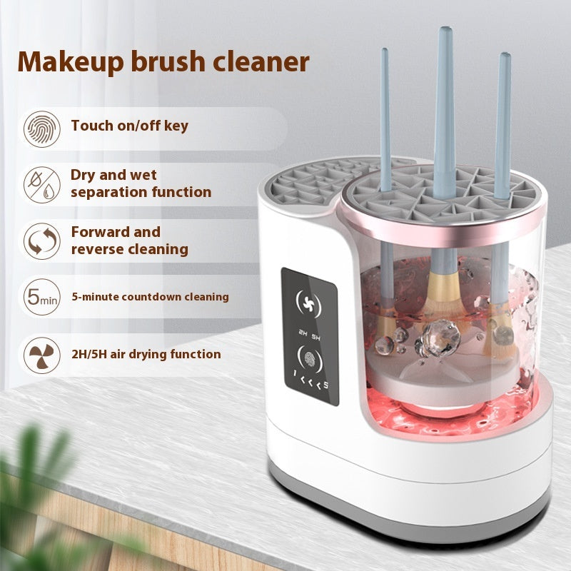 Nettoyant automatique rechargeable pour pinceaux de maquillage avec fonction de séchage et de désinfection
