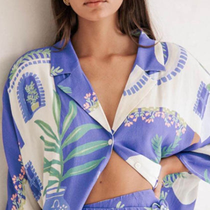 Tailleur imprimé décontracté en polyester pour femme, tailles S à XL