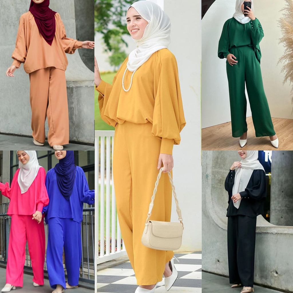 Muslim Loose Leisure Two-piece Suit